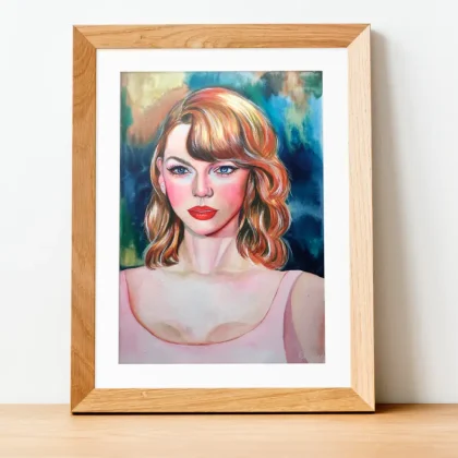 Taylor Swift In Pink (2023) by Olga Atkins
