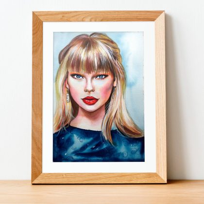 Taylor Swift In Blue (2023) by Olga Atkins